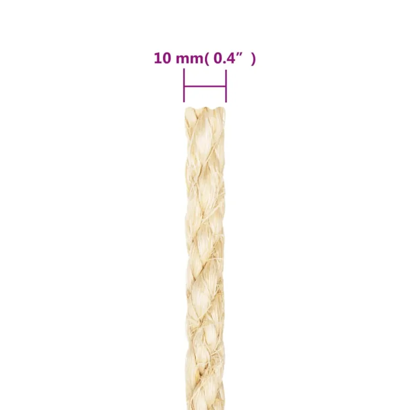 Virvė, 500m, 100% sizalis, 10mm