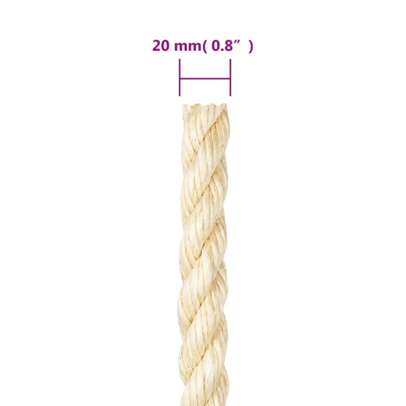 Virvė, 25m, 100% sizalis, 20mm