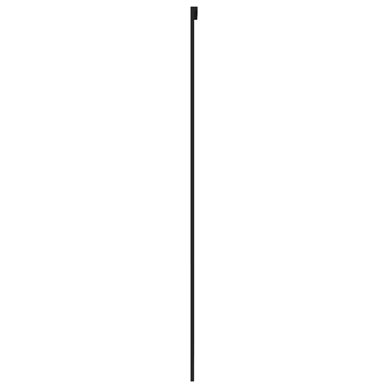 Stumdomos durys, juodos, 90x205cm, grūdintas stiklas/aliuminis