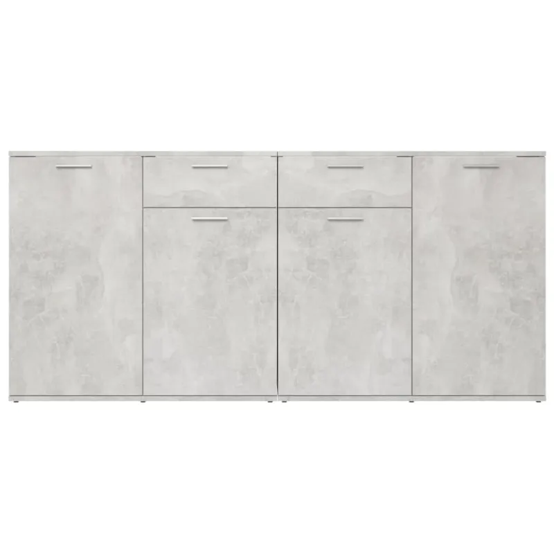 Šoninė spintelė, betono pilka, 160x36x75cm, apdirbta mediena