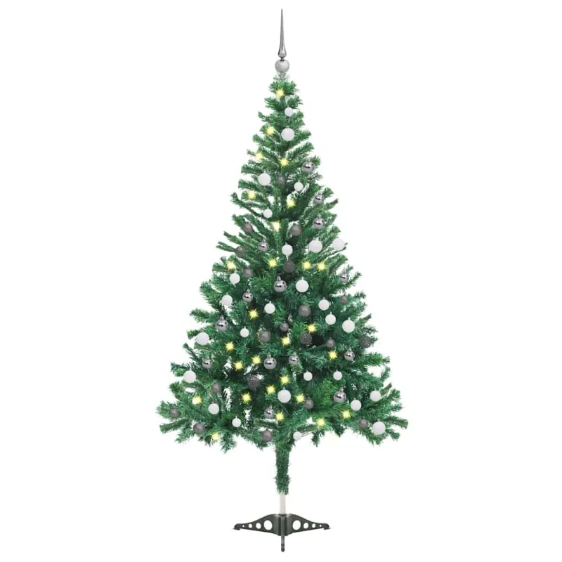 Dirbtinė Kalėdų eglutė su žaisliukais, 120cm, 230 šakų