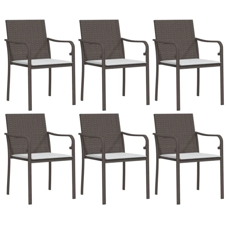 Sodo komplekti, 7 osaa, pehmusteet, polyrattana/teräs