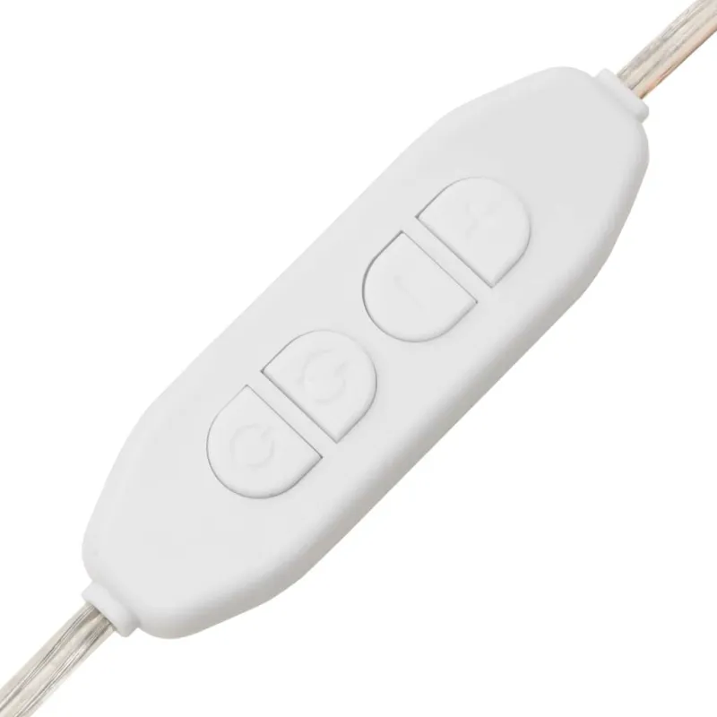 Sieninis veidrodis su LED lemputėmis, apskritas, stiklas