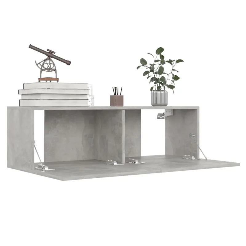 Televizoriaus spintelės, 4vnt., betono, 100x30x30cm, mediena