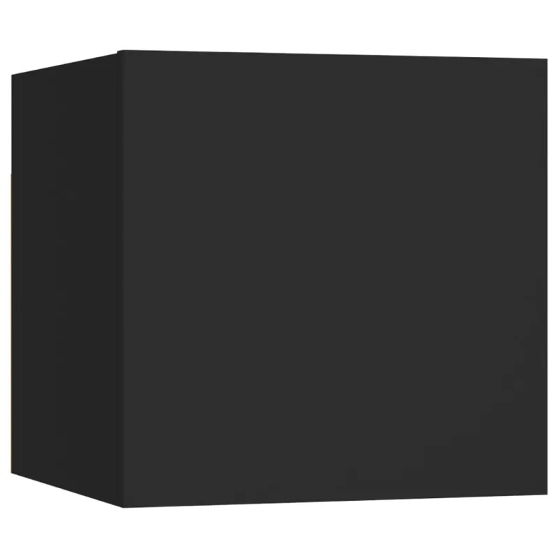 Naktinės spintelės, 2vnt., juodos, 30,5x30x30cm, mediena