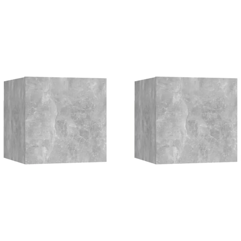 Naktinės spintelės, 2vnt., betono, 30,5x30x30cm, mediena