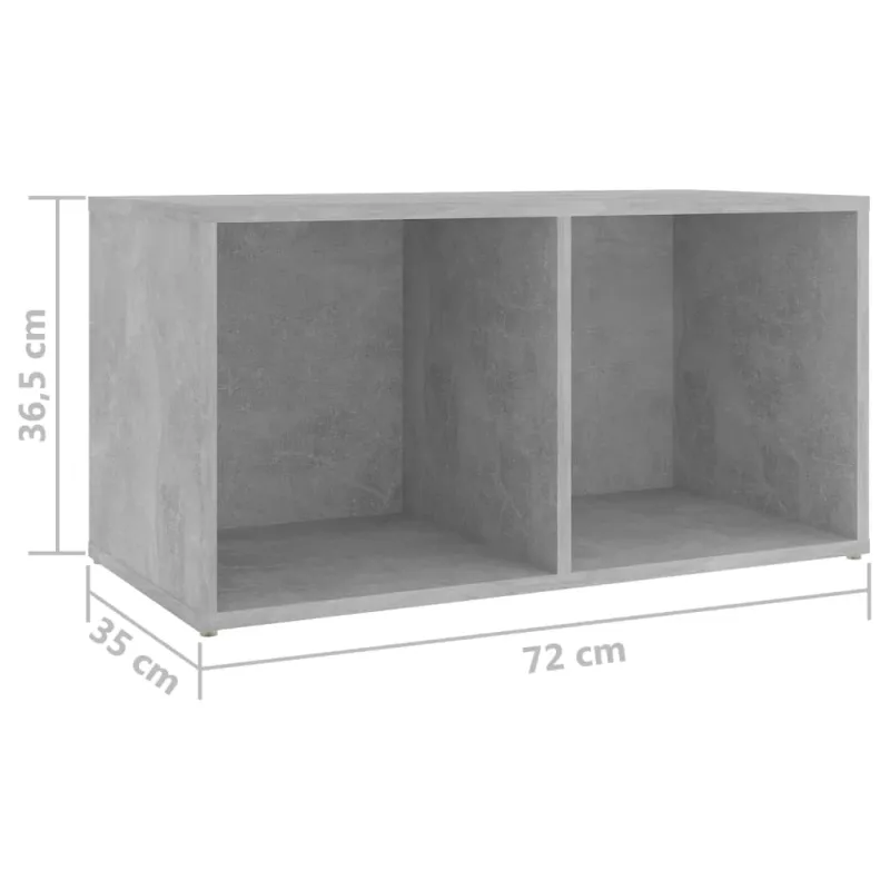 Televizoriaus spintelės, 2vnt., betono, 72x35x36,5cm, mediena