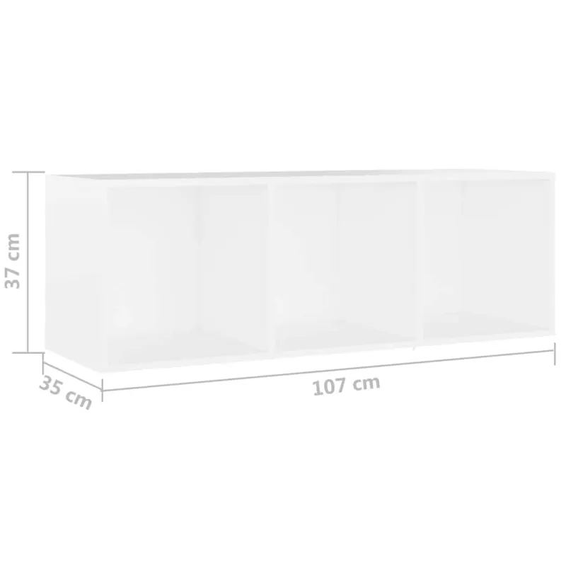 Televizoriaus spintelės, 2vnt., baltos, 107x35x37cm, MDP