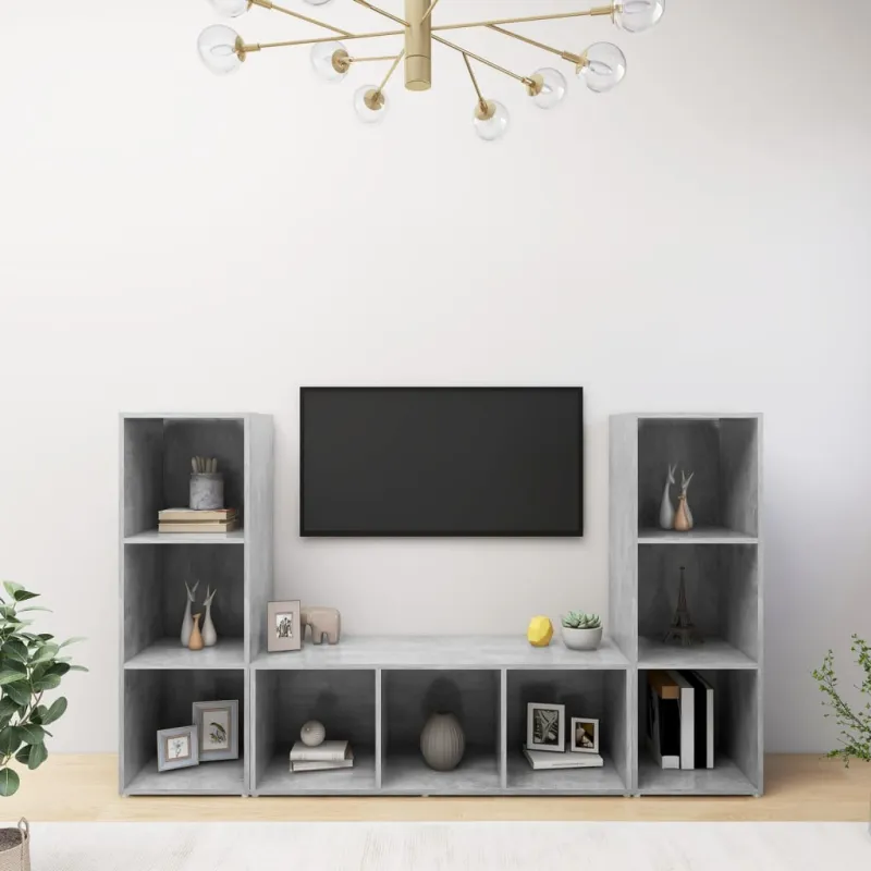 Televizoriaus spintelė | 3 pcs 37 x 35 x 107.5 cm