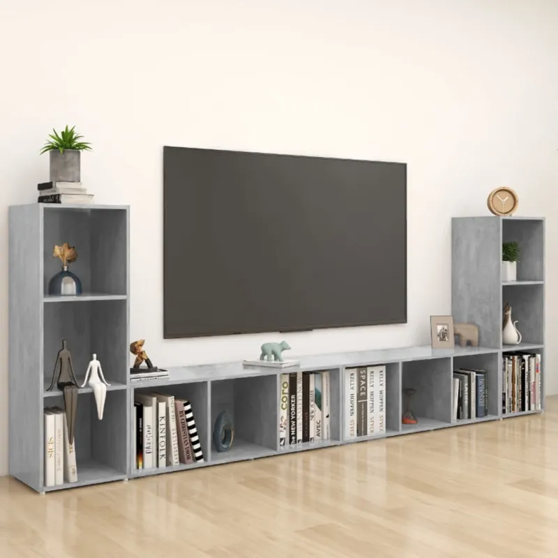 Televizoriaus spintelė | 4 pcs 37 x 35 x 107.5 cm
