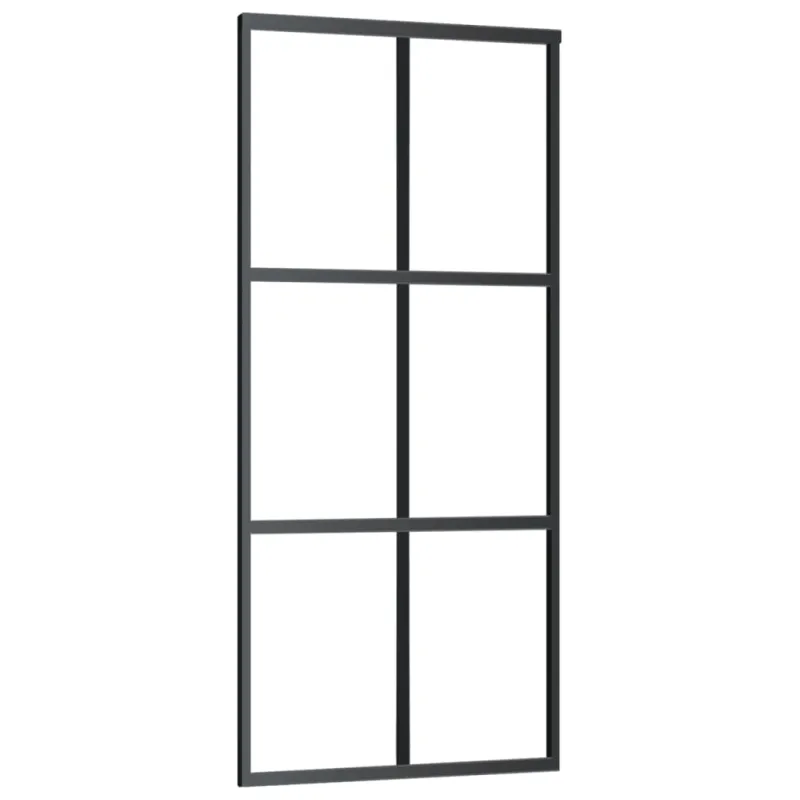 Stumdomos durys su įrangos rinkiniu, 90x205cm, ESG ir aliuminis