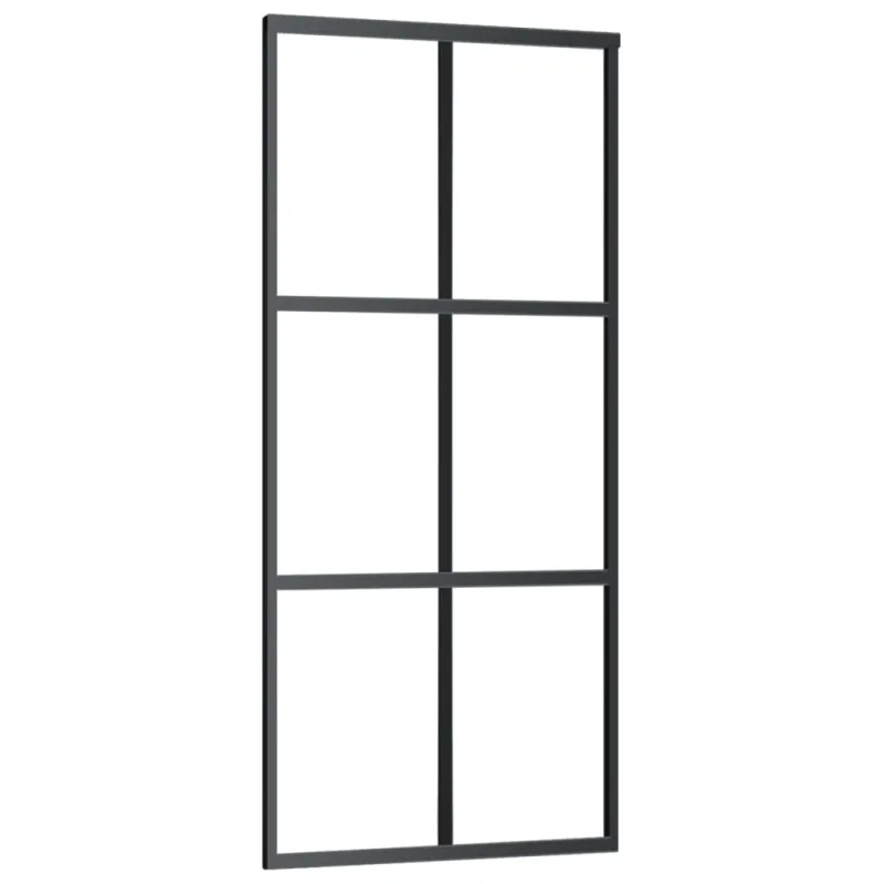 Stumdomos durys su įrangos rinkiniu, 90x205cm, ESG ir aliuminis