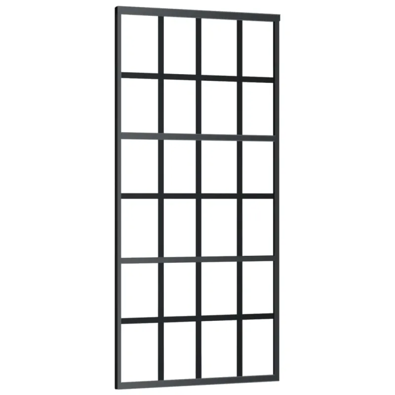 Stumdomos durys su įrangos rinkiniu, 90x205cm, ESG ir aliuminis