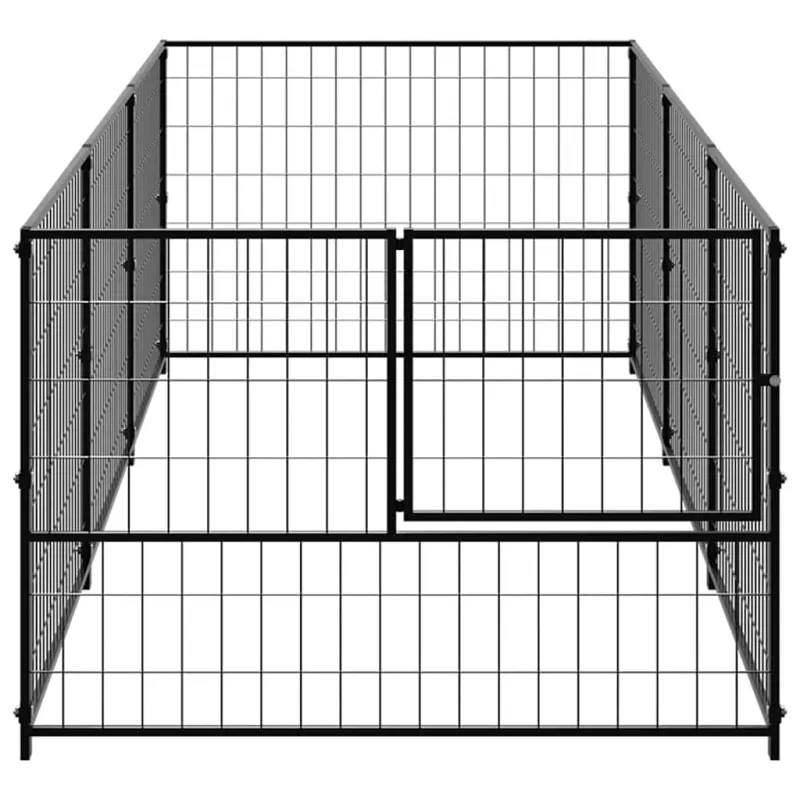 Voljeras šunims, juodos spalvos, 3m², plienas