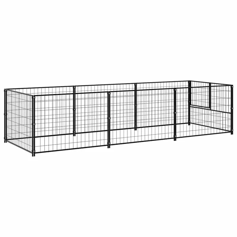 Voljeras šunims, juodos spalvos, 3m², plienas