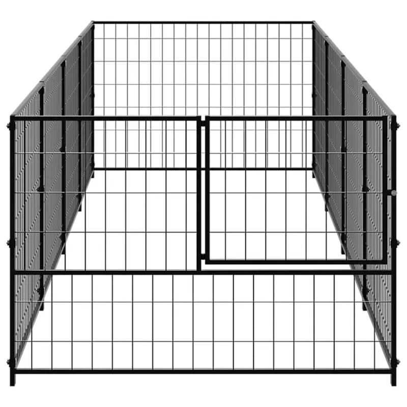 Voljeras šunims, juodos spalvos, 4m², plienas