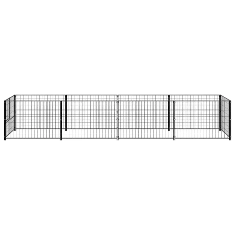Voljeras šunims, juodos spalvos, 4m², plienas