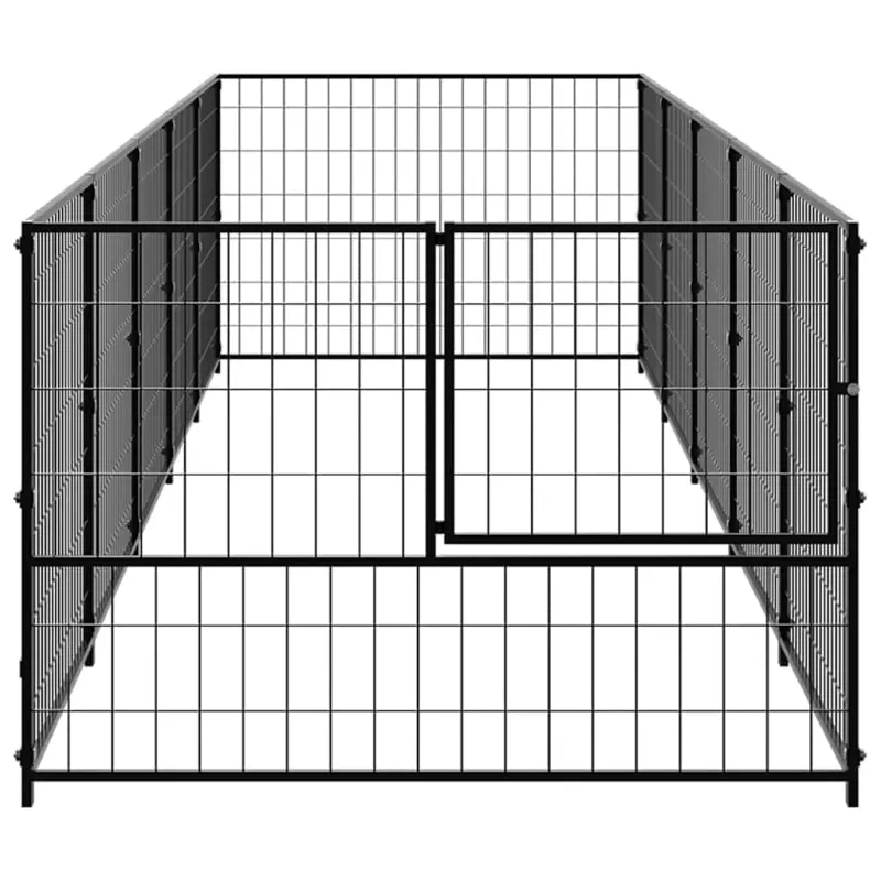 Voljeras šunims, juodos spalvos, 5m², plienas