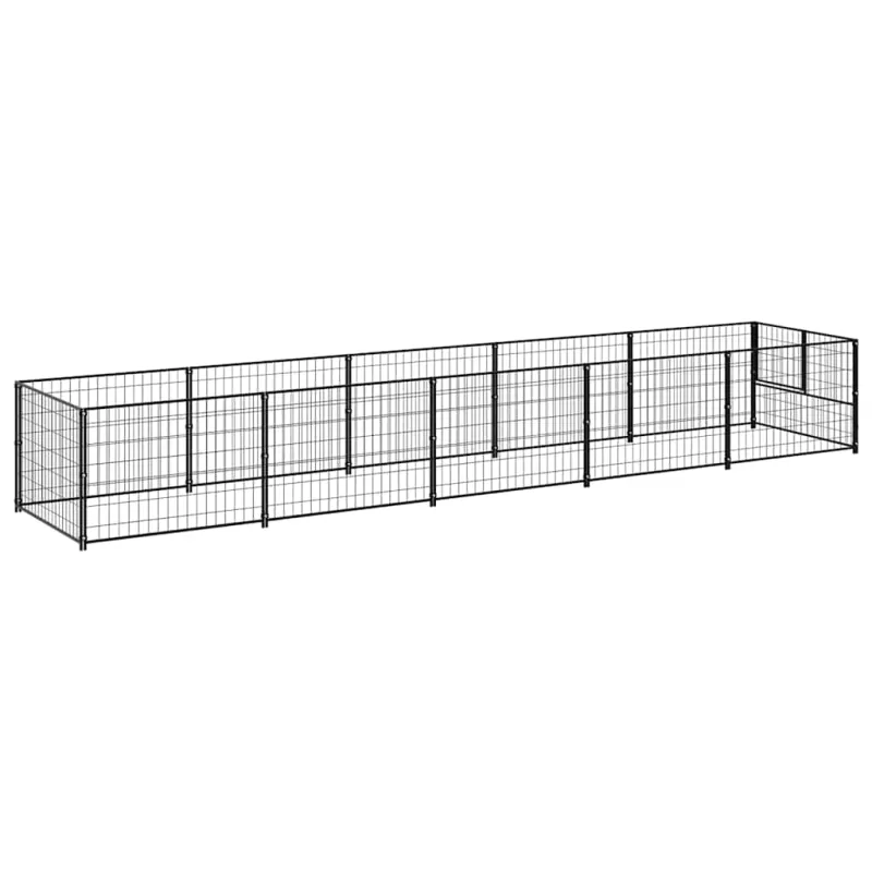 Voljeras šunims, juodos spalvos, 5m², plienas