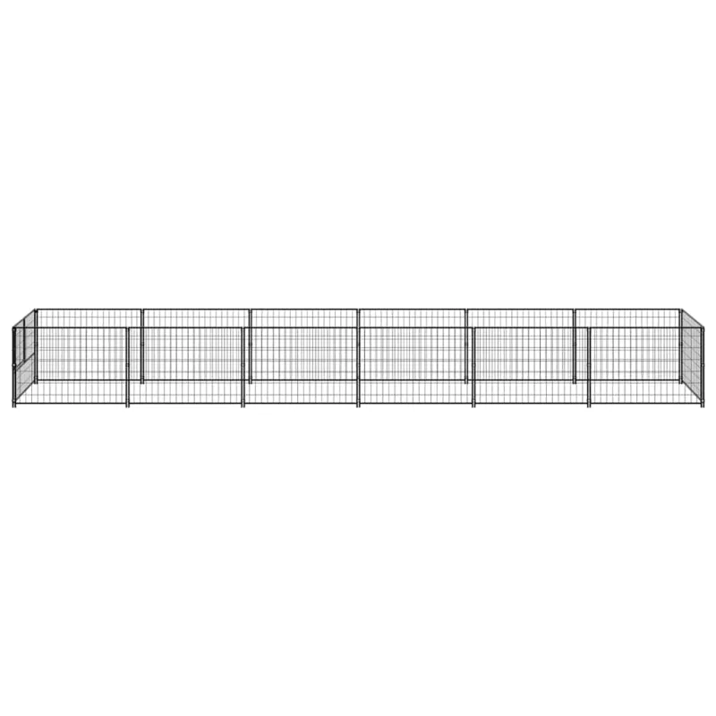 Voljeras šunims, juodos spalvos, 6m², plienas