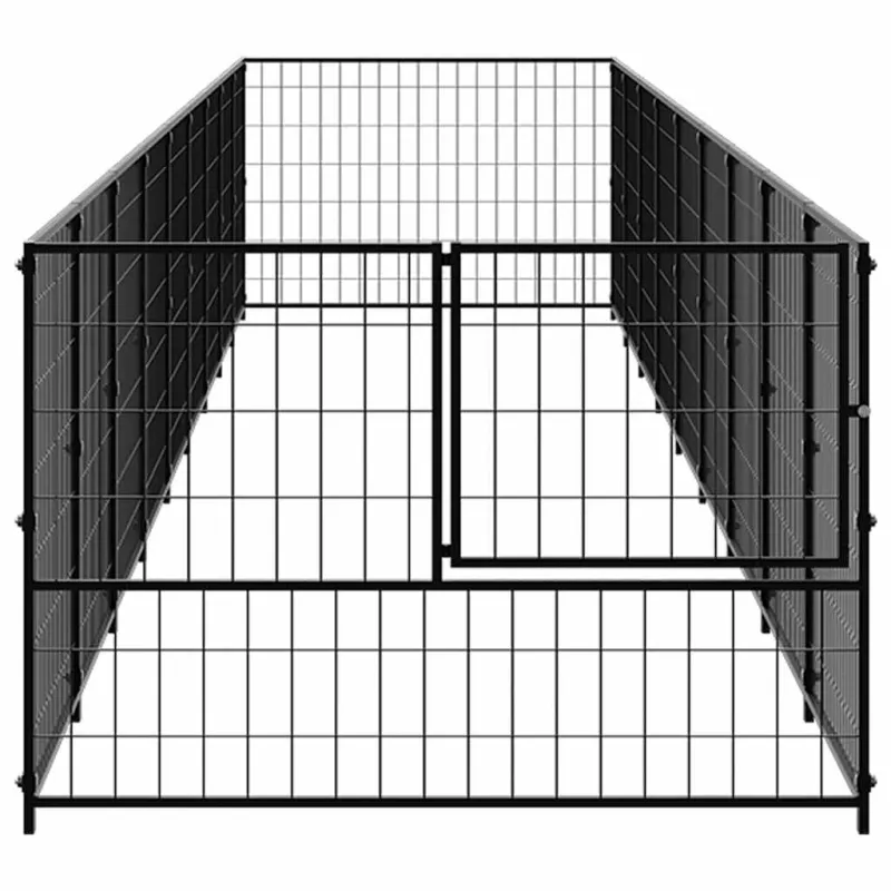 Voljeras šunims, juodos spalvos, 9m², plienas