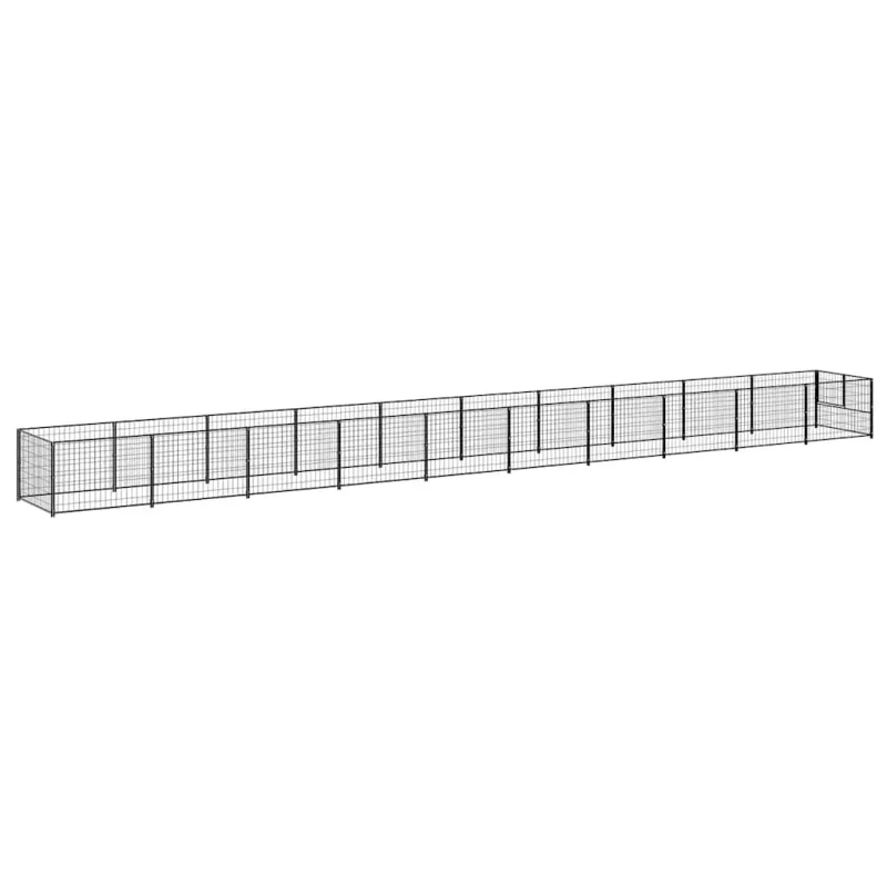 Voljeras šunims, juodos spalvos, 10m², plienas