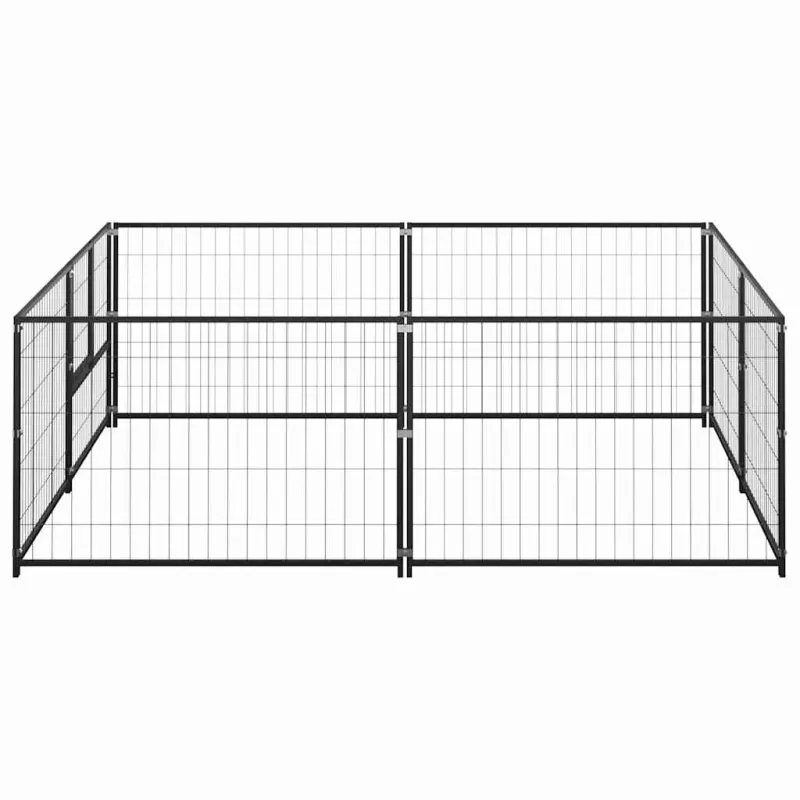Voljeras šunims, juodos spalvos, 4m², plienas