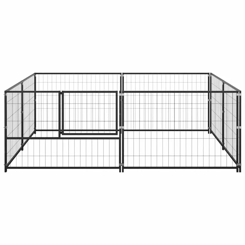 Voljeras šunims, juodos spalvos, 4m², plienas