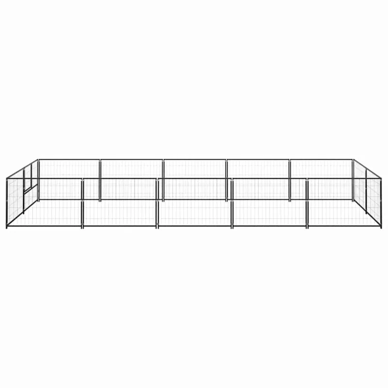 Voljeras šunims, juodos spalvos, 10m², plienas