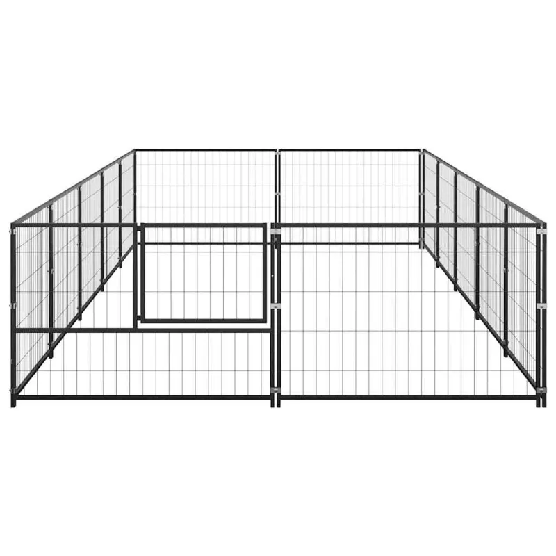 Voljeras šunims, juodos spalvos, 10m², plienas