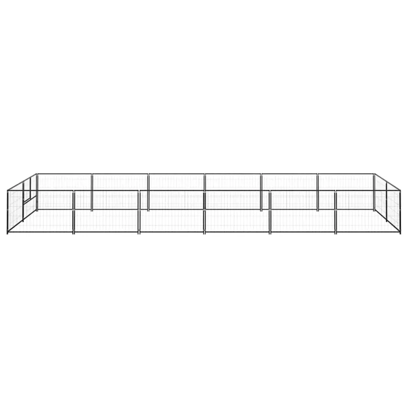 Voljeras šunims, juodos spalvos, 12m², plienas