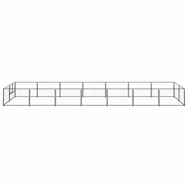 Voljeras šunims, juodos spalvos, 14m², plienas