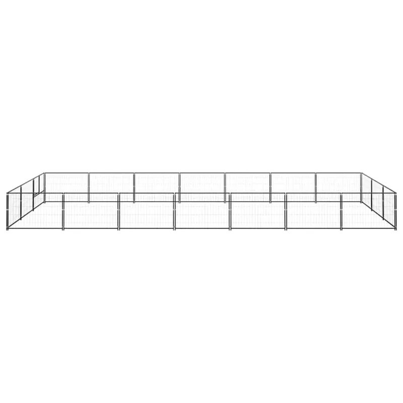 Voljeras šunims, juodos spalvos, 21m², plienas