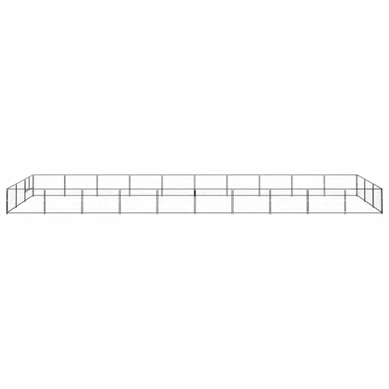 Voljeras šunims, juodos spalvos, 30m², plienas
