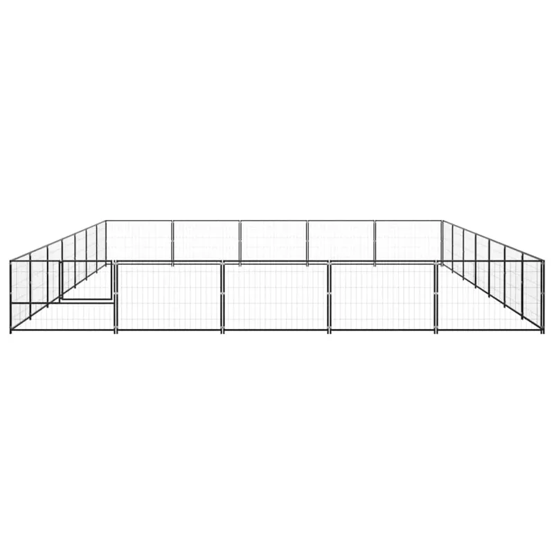 Voljeras šunims, juodos spalvos, 35m², plienas