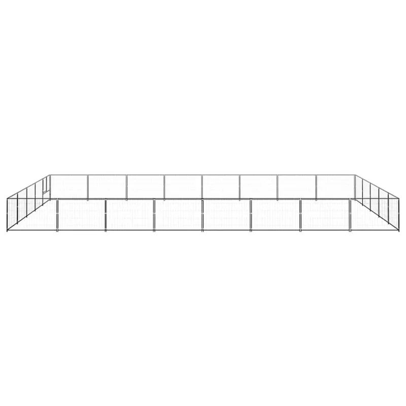 Voljeras šunims, juodos spalvos, 40m², plienas