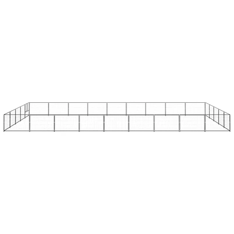 Voljeras šunims, juodos spalvos, 45m², plienas