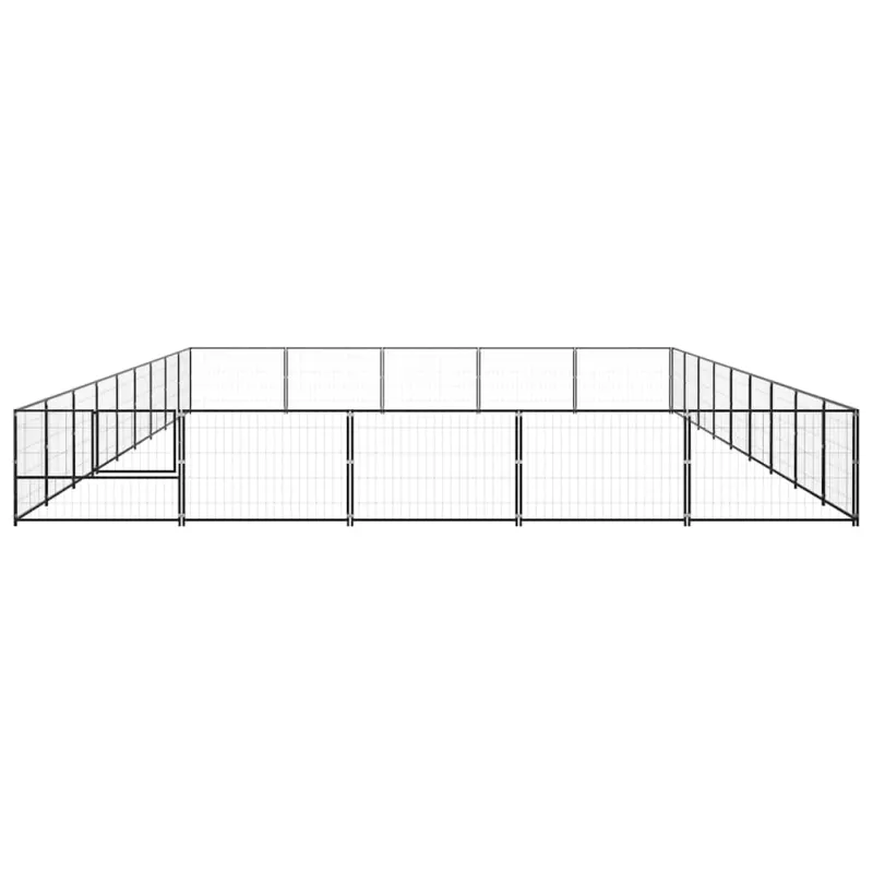 Voljeras šunims, juodos spalvos, 45m², plienas