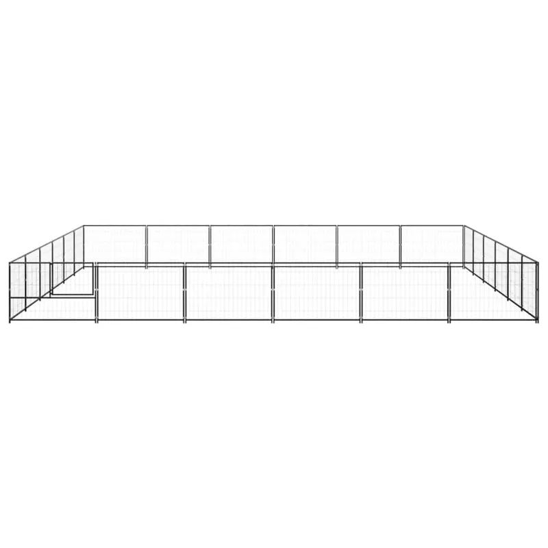 Voljeras šunims, juodos spalvos, 36m², plienas