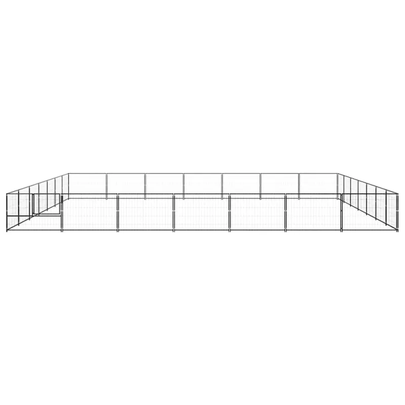 Voljeras šunims, juodos spalvos, 49m², plienas