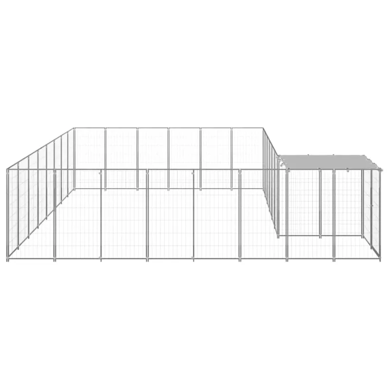 Voljeras šunims, sidabrinės spalvos, 15,73 m², plienas