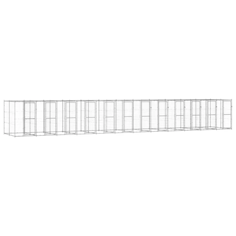 Lauko voljeras šunims, galvanizuotas plienas, 29,04m²