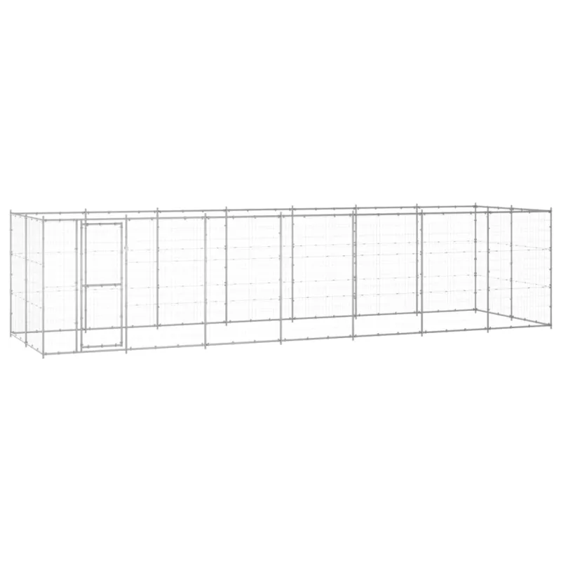 Lauko voljeras šunims, galvanizuotas plienas, 16,94m²