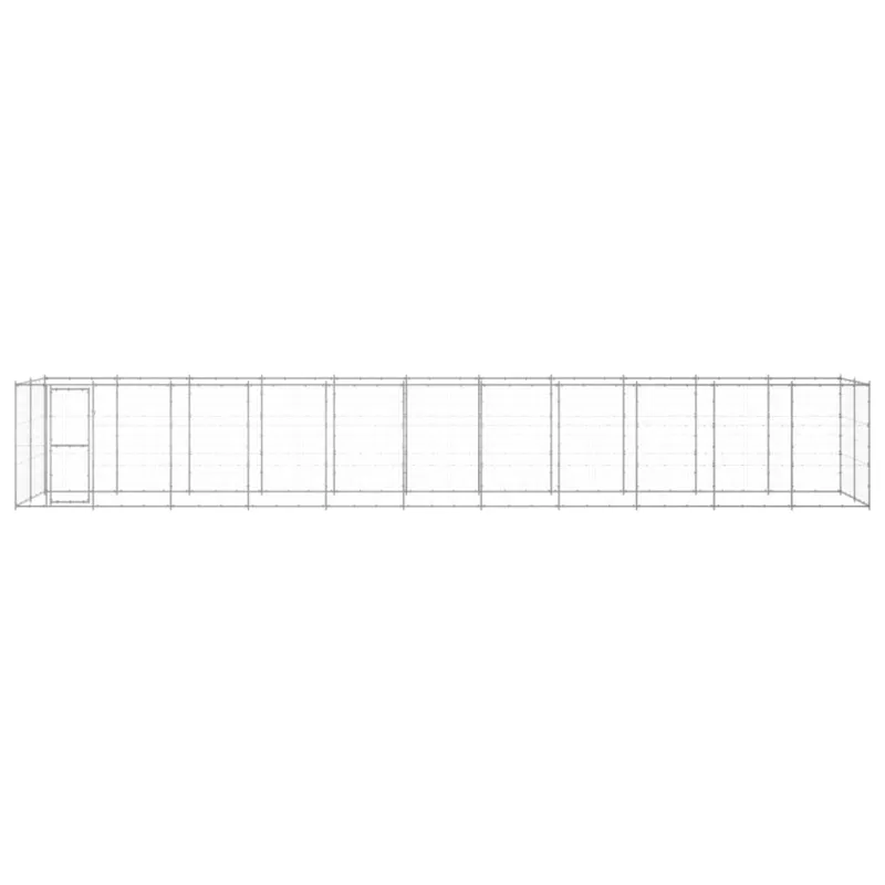 Lauko voljeras šunims, galvanizuotas plienas, 26,62m²