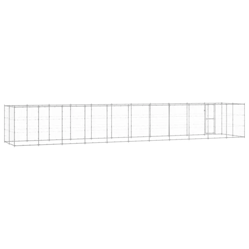 Lauko voljeras šunims, galvanizuotas plienas, 26,62m²