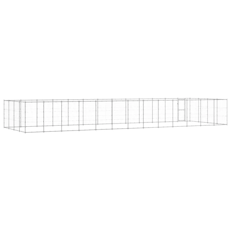 Lauko voljeras šunims, galvanizuotas plienas, 53,24m²