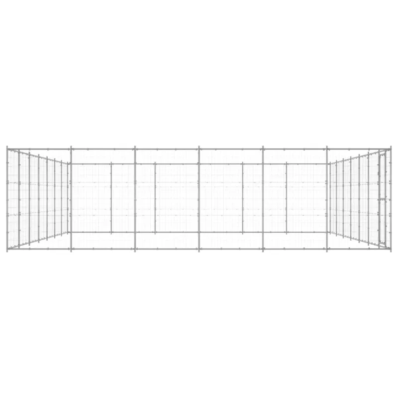 Lauko voljeras šunims, galvanizuotas plienas, 50,82m²