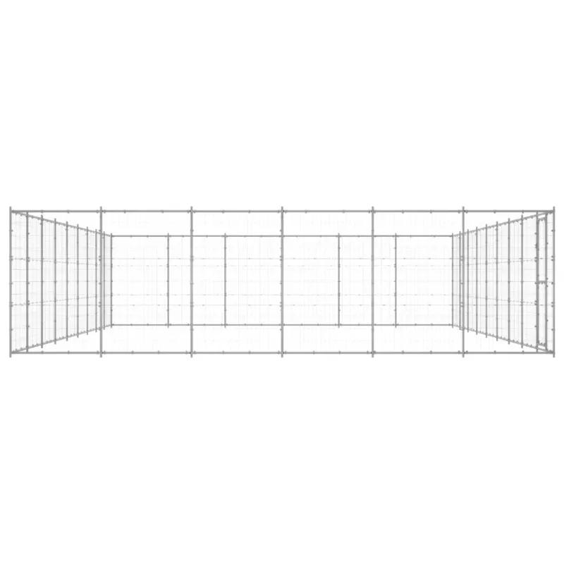 Lauko voljeras šunims, galvanizuotas plienas, 65,34m²