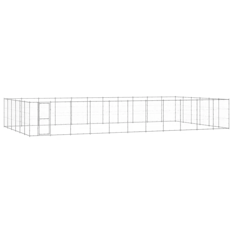 Lauko voljeras šunims, galvanizuotas plienas, 79,86m²