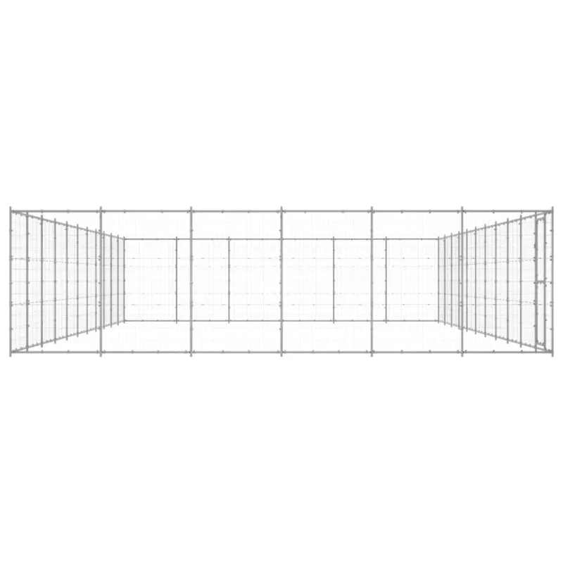Lauko voljeras šunims, galvanizuotas plienas, 79,86m²
